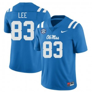 Cayden Lee Ole Mississippi #83 College Football 2025-26 Mens Jersey - Powder Blue