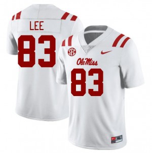 Cayden Lee Ole Mississippi Rebels #83 College Football Player Men's Jersey - White