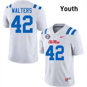 Bryson Walters Ole Miss Rebels #42 College Football 2025-26 Youth Jerseys - White