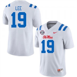 Cayden Lee Ole Mississippi 2025-26 Men #19 College Football Jerseys - White