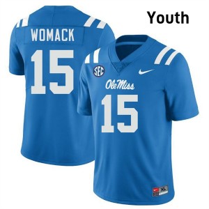Da'Shawn Womack Ole Miss #15 Youth Limited College Football Jerseys - Powder Blue