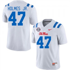DeeJay Holmes Jr. Rebels #47 Men Limited College Football Jersey - White