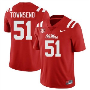 Delano Townsend Rebels College Football Alumni #51 Men's Jersey - Red