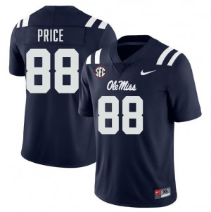 Devin Price University of Mississippi Men Alumni College Football #88 Jerseys - Navy