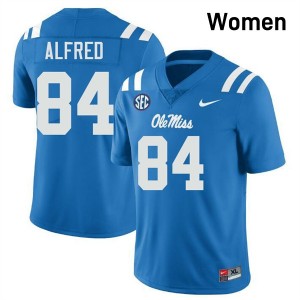 Dillon Alfred Ole Mississippi Womens 2025-26 #84 College Football Jerseys - Powder Blue