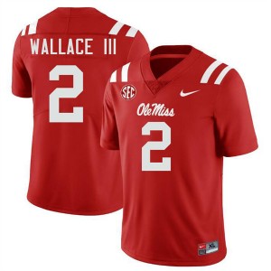 Harrison Wallace III Ole Miss Rebels #2 Men College Football Alumni Jerseys - Red