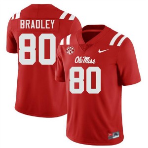 Hayden Bradley Ole Miss Rebels Men #80 Replica College Football Jerseys - Red