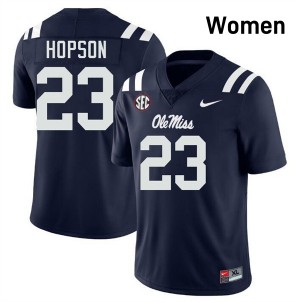 Jarcoby Hopson Ole Mississippi Womens NCAA #23 College Football Jersey - Navy