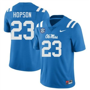Jarcoby Hopson Mississippi Men #23 Game College Football Jerseys - Powder Blue
