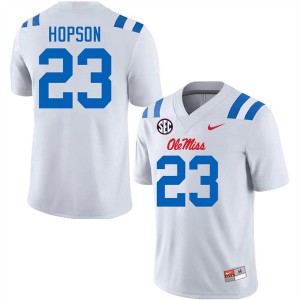 Jarcoby Hopson Ole Miss Rebels College Football University #23 Men's Jerseys - White