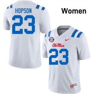 Jarcoby Hopson Mississippi College Football #23 Womens University Jerseys - White