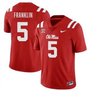 Kam Franklin Ole Miss Replica College Football #5 Men Jerseys - Red