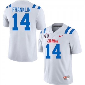 Kam Franklin Ole Miss Rebels Limited #14 Men's College Football Jerseys - White