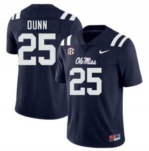 Maison Dunn Ole Miss High School College Football Mens #25 Jersey - Navy