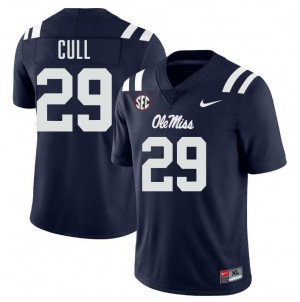 Nick Cull Ole Mississippi College Football #29 Game Men Jersey - Navy