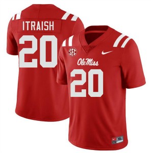 Shawqi Itraish Ole Mississippi Rebels College Football Limited #20 Mens Jerseys - Red