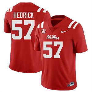TJ Hedrick Ole Miss 2025-26 College Football Men #57 Jerseys - Red