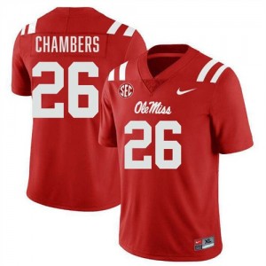 Tahj Chambers Mississippi #15 College Football Men 2025 Jersey - Red