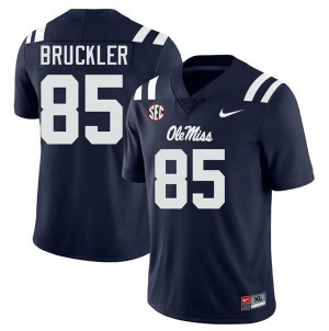 Trace Bruckler Mississippi #85 Limited College Football Men Jerseys - Navy