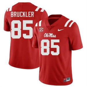 Trace Bruckler Ole Mississippi Rebels College Football #85 Men's Official Jerseys - Red
