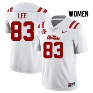Cayden Lee Mississippi #83 College Football High School Women Jersey - White