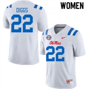 Logan Diggs Ole Miss Women's #22 College Football 2025 Jerseys - White