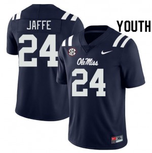 Andy Jaffe Ole Mississippi Rebels #24 Youth College Football Player Jerseys - Navy