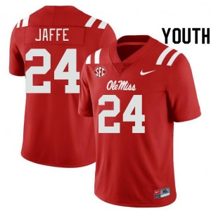 Andy Jaffe Ole Mississippi Youth Limited #24 College Football Jersey - Red